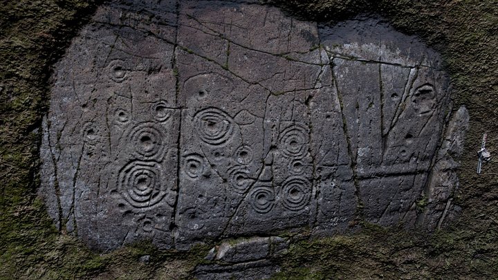 Cairnbaan rock art, panel 2, Kilmartin Glen 3D Model