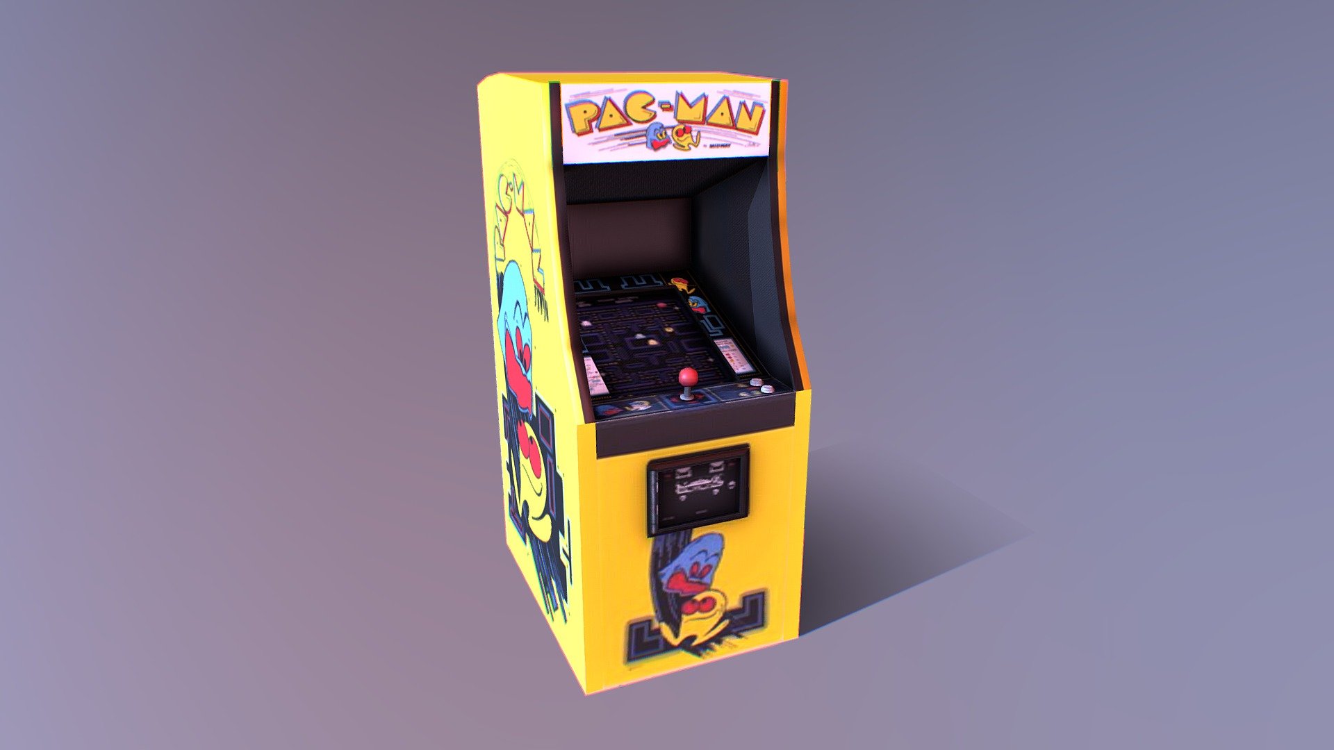 Pac-man arcade cabinet - Download Free 3D model by Griffin M (@GMmodels ...