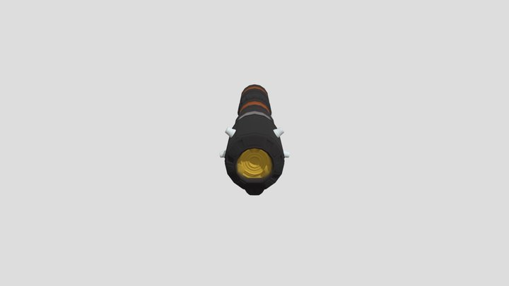 Sci-fi bazooka low-poly design 3D Model
