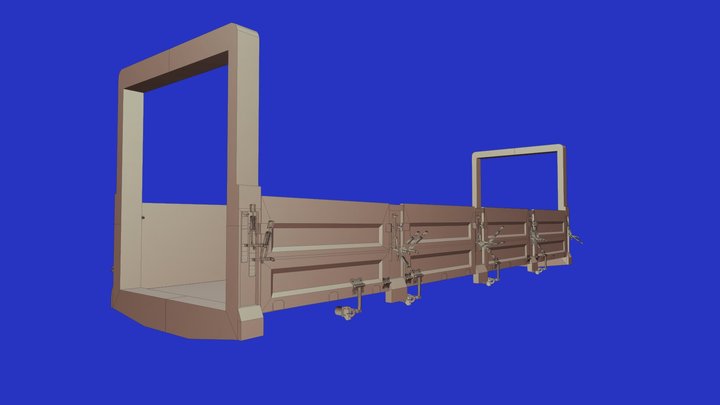 TUTOR wb main pole , front-back , side door keys 3D Model
