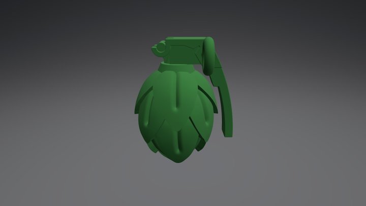 Hop Grenade Keychain 3D Model