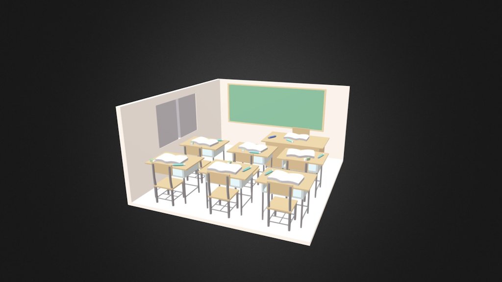 Model Classroom - 3D Model By Theppithak [a84c6a4] - Sketchfab