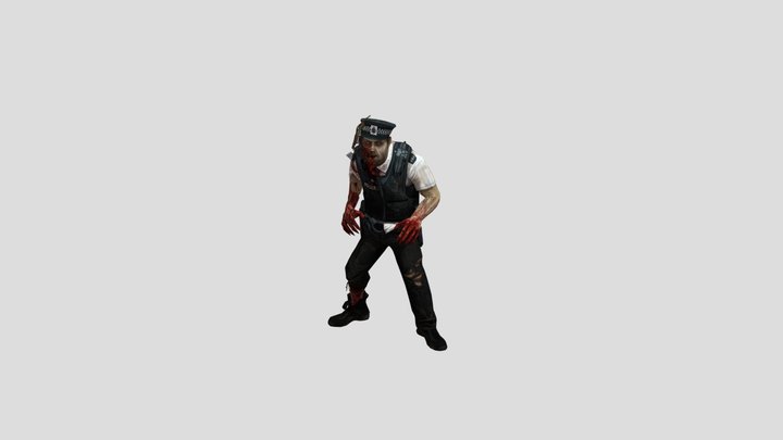 Zombie Scream 3D Model
