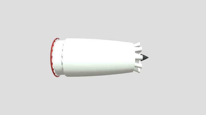 Jet Turbine Engine 3D Model