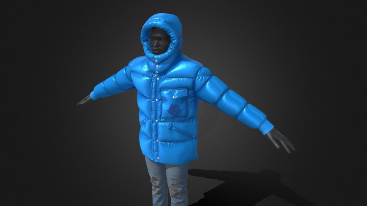 Louis Vuitton Boyhood Puffer Hoodie 3D model