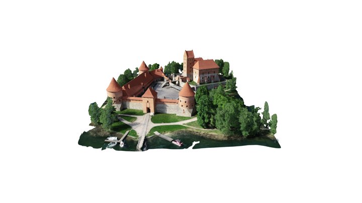 Trakai Castle Full 3D Model