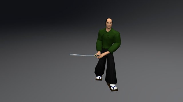 Basic enemy samurai 3D Model