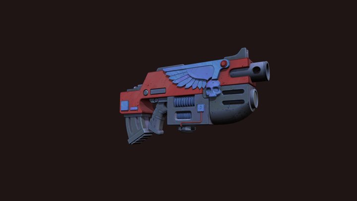 Bolter Gun WH40K 3D Model