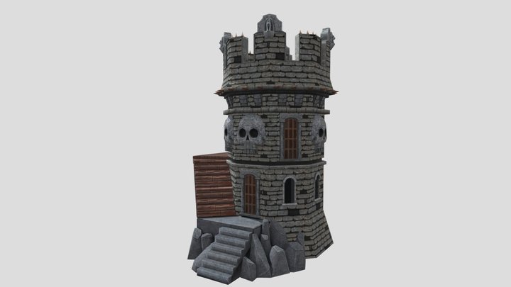 Skull Tower Model 3D Model