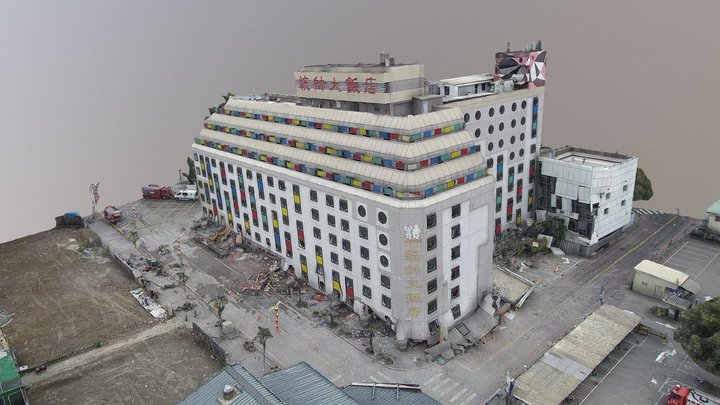 統帥大飯店勘災-國家地震工程研究中心0206花蓮大地震勘災小組-王仁佐、李柏翰、李翼安 3D Model