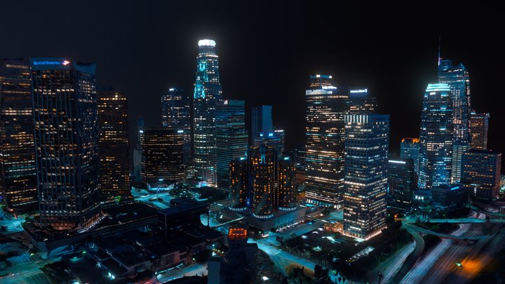 LA Night City 3D Model