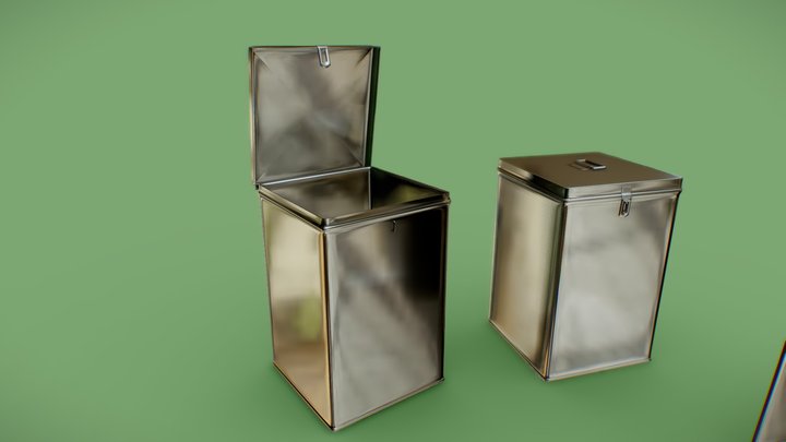 Tin Steel Boxes 3D Model