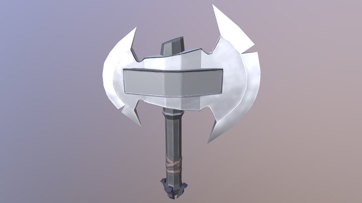 Low Poly Axe 3D Model