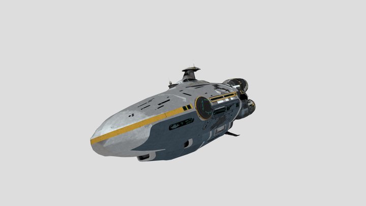 Starship_Crashed Bit Broken 3D Model