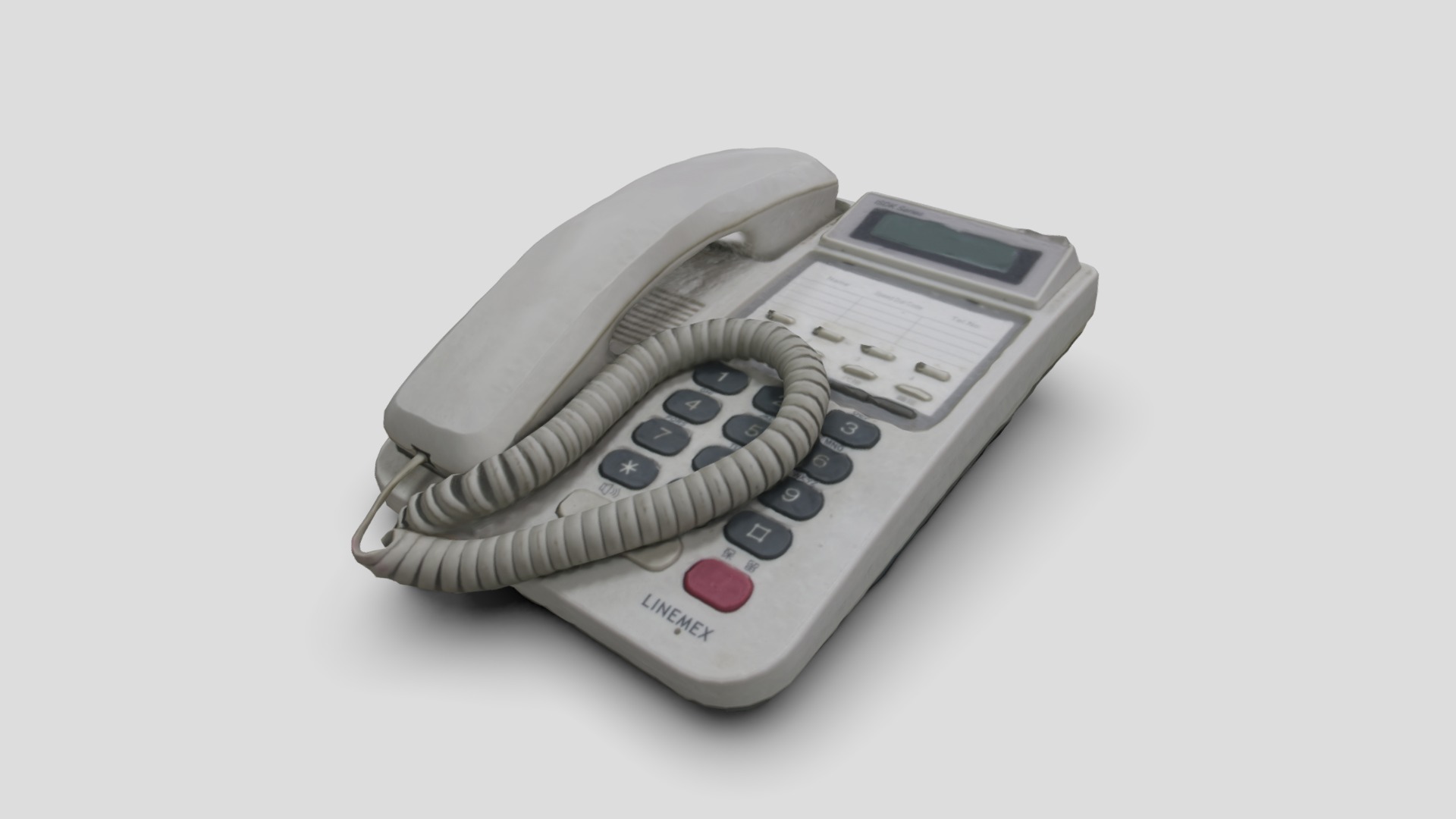 3D model Tel - This is a 3D model of the Tel. The 3D model is about a white corded telephone.