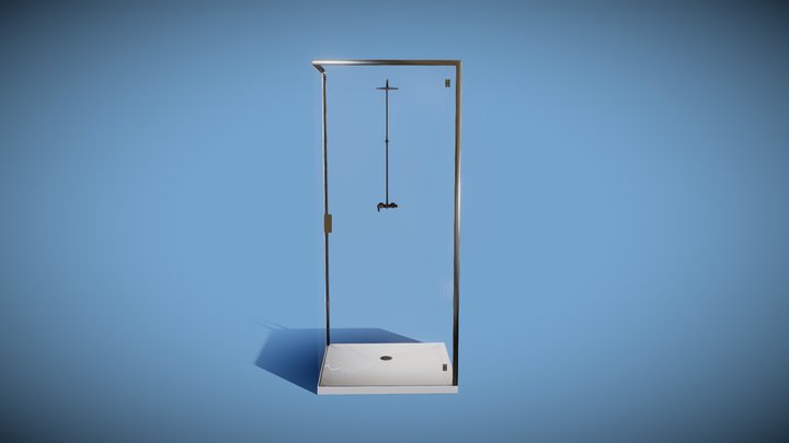 Shower Square Corner 3D Model