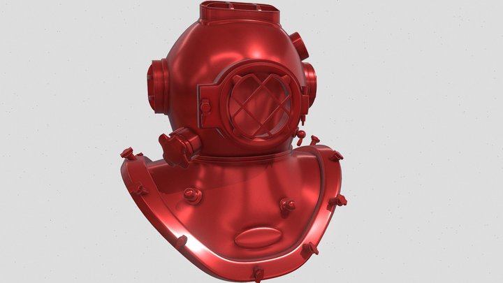 [School Project] Old Diving Helmet 3D Model