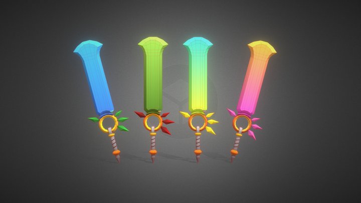 Stylized | Low Poly | Sword 3D Model
