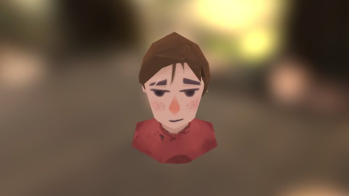 Ellie Cute Low Poly 3D Model