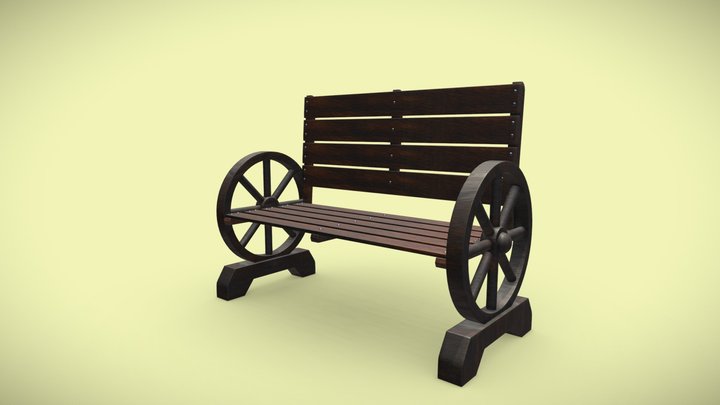Old Bench 3D Model
