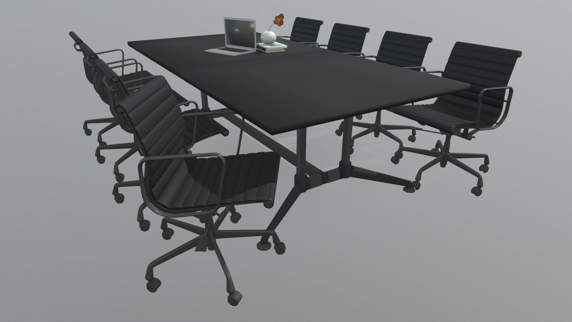 Sincerity In particular bribe Blackjack Boardroom Table 2400 Black Frame - 3D model by JasonL  (@mauri.schnyder) [a860171]