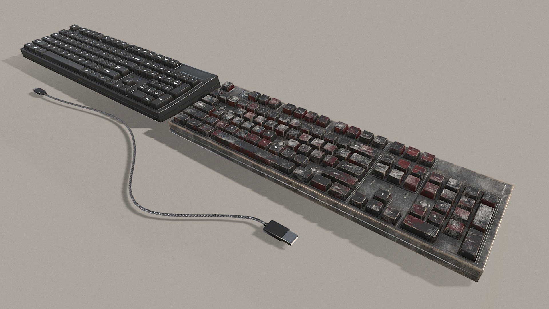 Worn keyboard - Buy Royalty Free 3D model by Sousinho [a86062c ...