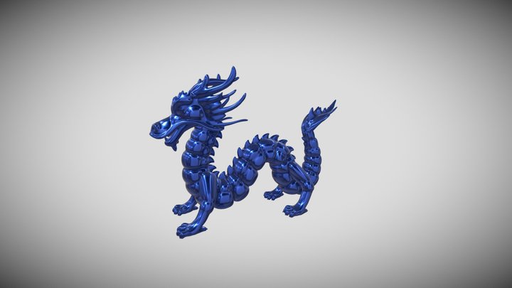 2025 0427-2 blue Dragon - low 3D Model