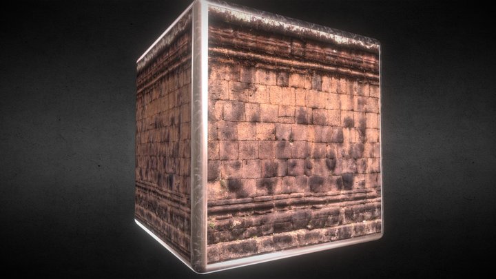 Old Temple Bricks 3D Model