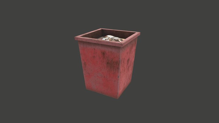 Old Soviet dumpster 3D Model