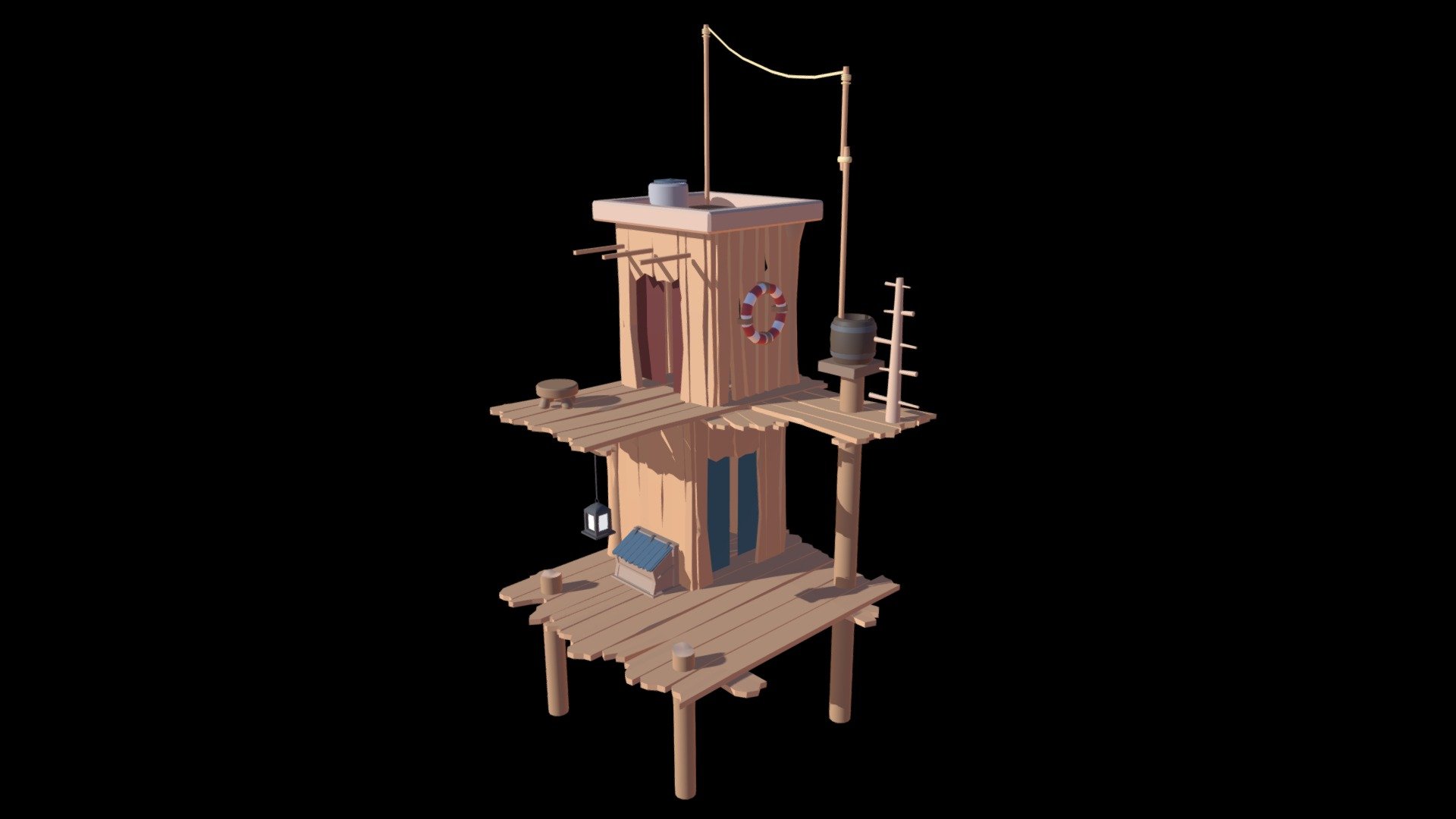 Low Poly Fishing House