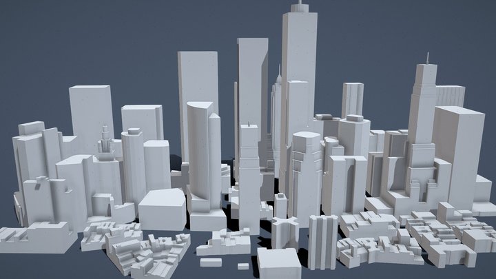 Environment Pack -  Building Block – Modello 3D gratuito STL