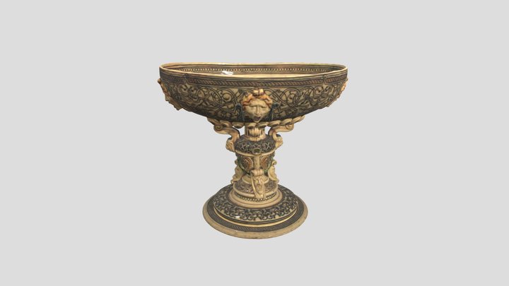 Cup on high foot with royal arms of France 3D Model