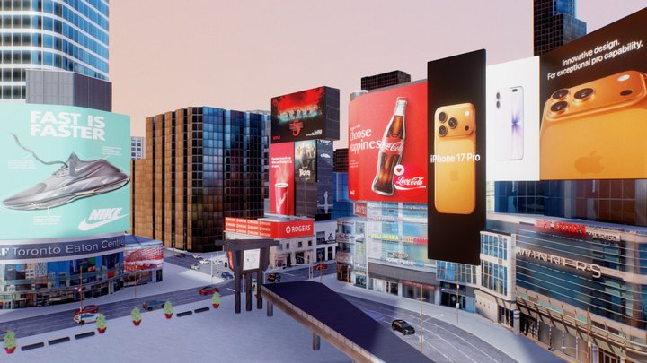 Downtown Toronto (Yonge and Dundas) 3D Model