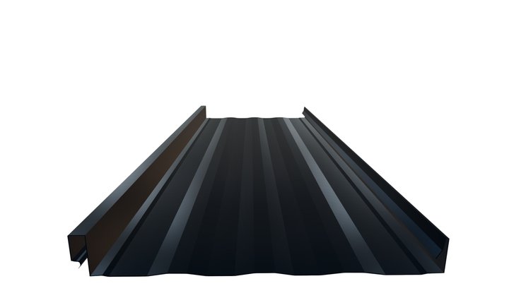 1.75 Snap Lock Mechanical Standing Seam System 3D Model