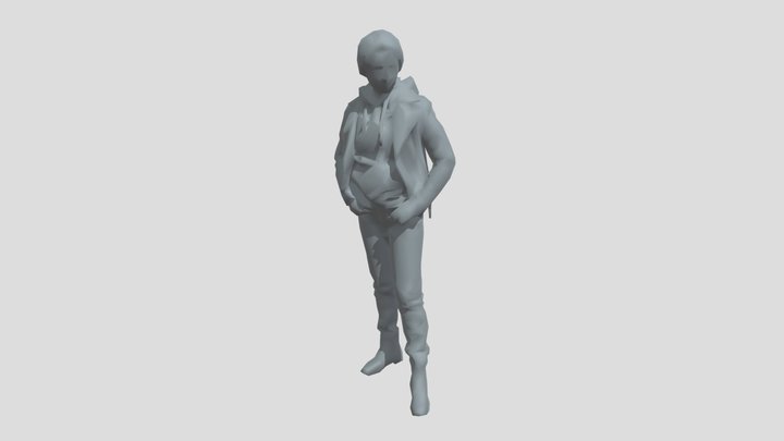 Lowpoly Female Standing – Modello 3D gratuito STL