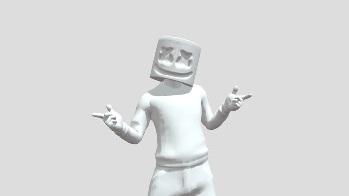 fortnite-marshmellow-skin-item-shop-skin 3D Model