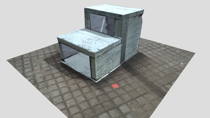 Small stool low poly 3D Model