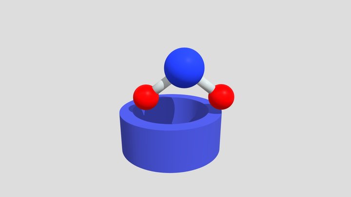 Molecule H2O 3D Model