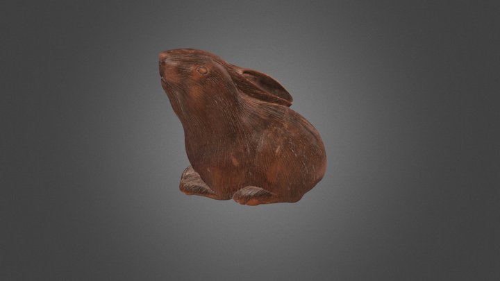 Netsuke in shape of hare - J 0076 3D Model