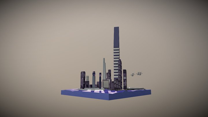 Sci Fi City 3D Model