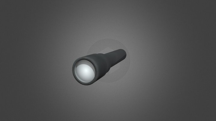 Low Poly Flashlight 3D Model