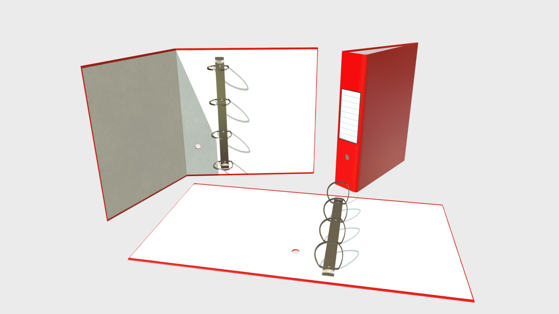 3D model Big ring binders - This is a 3D model of the Big ring binders. The 3D model is about a diagram of a house.