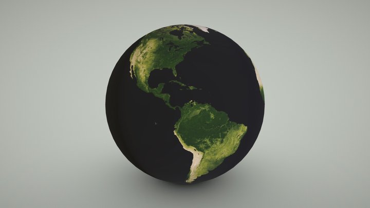 Earth's vegetation index (low poly) – Modello 3D gratuito STL