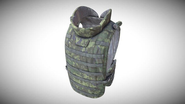 Bulletproof Vest 6B43 Russian Ratnik 3D Model