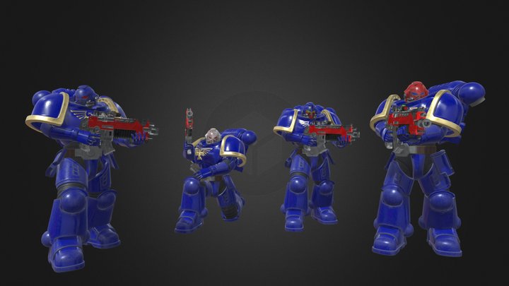 Space Marine kill team 3D Model