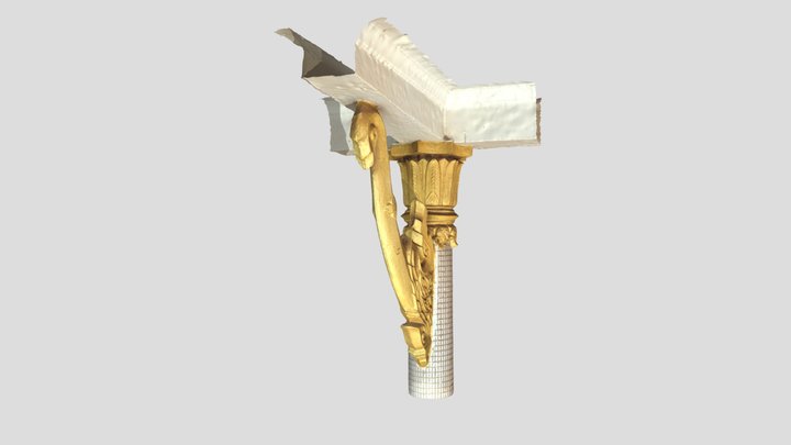 Mẫu Rắn Kèm đầu Cột Tầng 3 3D Model