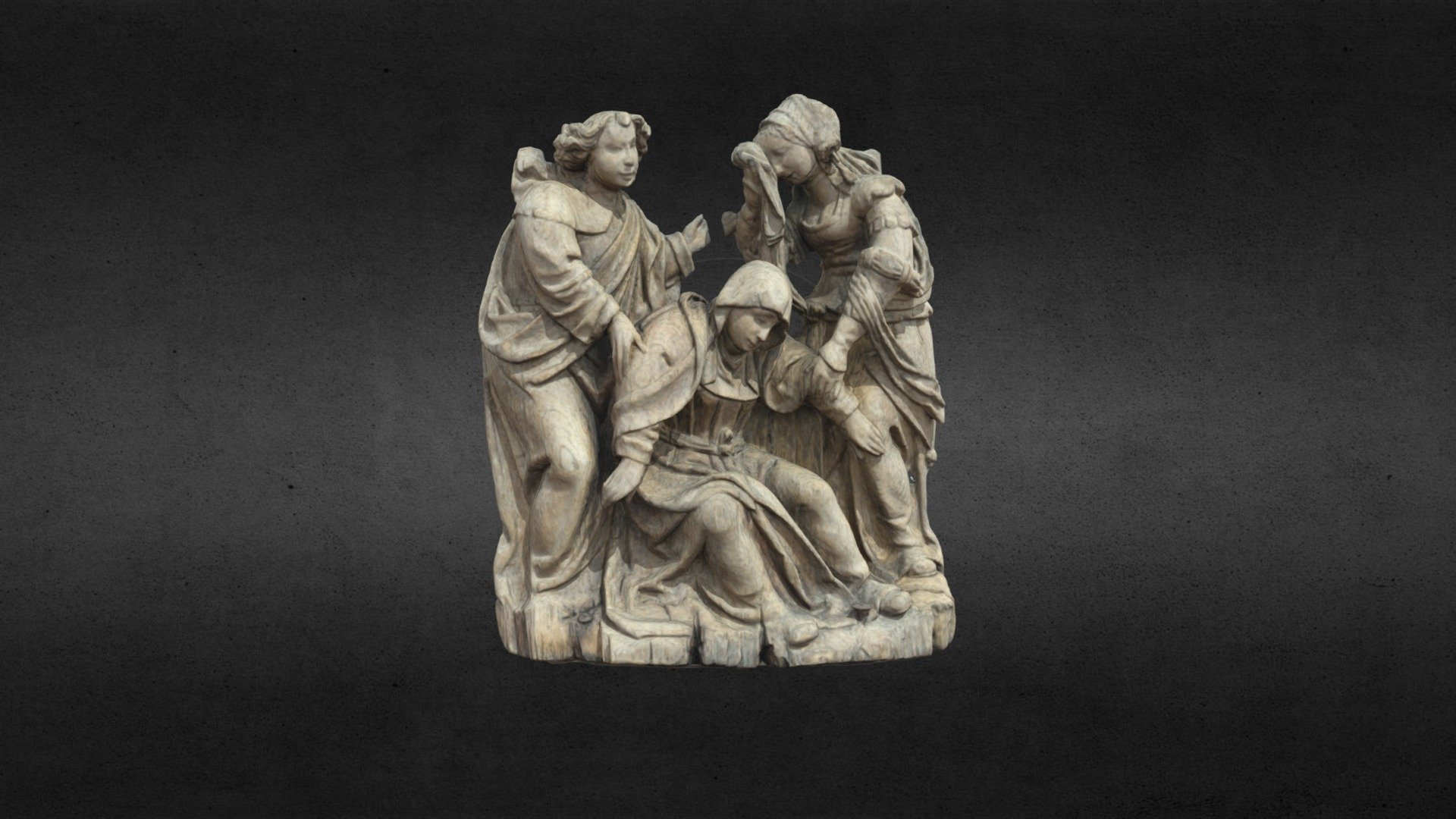 Sculpture of Virgin Mary, St John, Mary Magdalen