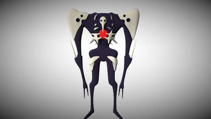Angel Sachiel (rigged) 3D Model
