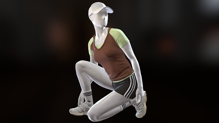 Maniqui Adidas Arrodillada – Modello 3D gratuito STL