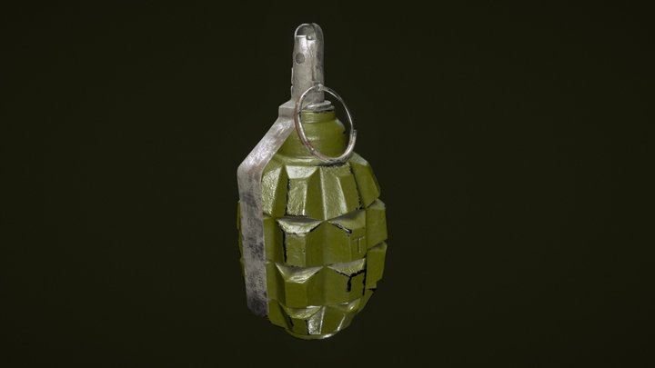 F1 Soviet Grenade "Limonka" 3D Model
